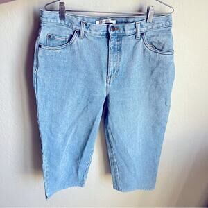Y2K Vintage Bill Blass Petites cropped denim jeans high waist size 14P lightwash